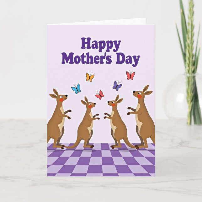 Marsupial Mothers Day Flutter Card (Front)