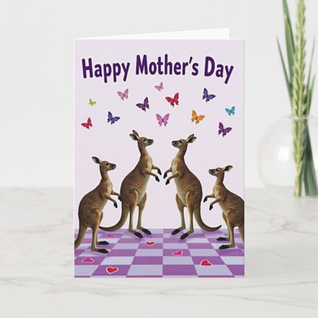 Marsupial Mothers Day Scene Card (Front)