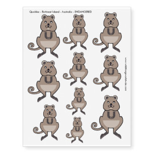 Marsupial - QUOKKA - Wildlife - Nature Temporary Tattoos
