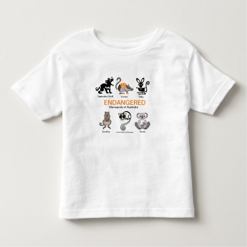  MARSUPIALS _Wildlife _ Endangered animals _ Toddler T_shirt