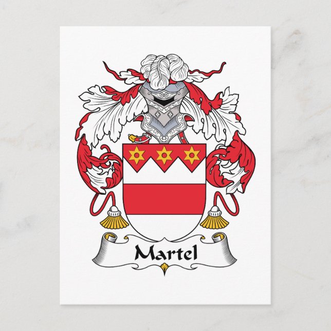 Martel Family Crest Postcard (Front)