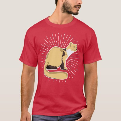 Marten otter ferret polecat illtis fur fur animal  T_Shirt