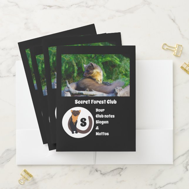 Marten Secret Forest Club Photo Monogram Pocket Folder (In Situ)