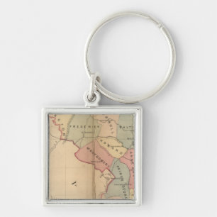Martenet's Map of Maryland, Atlas Edition Keychain
