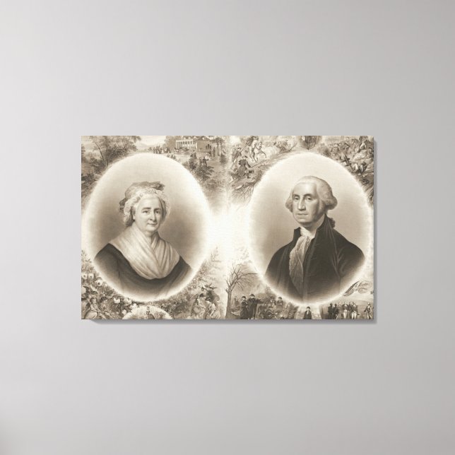 Martha and George Washington 1876 Canvas Print (Front)