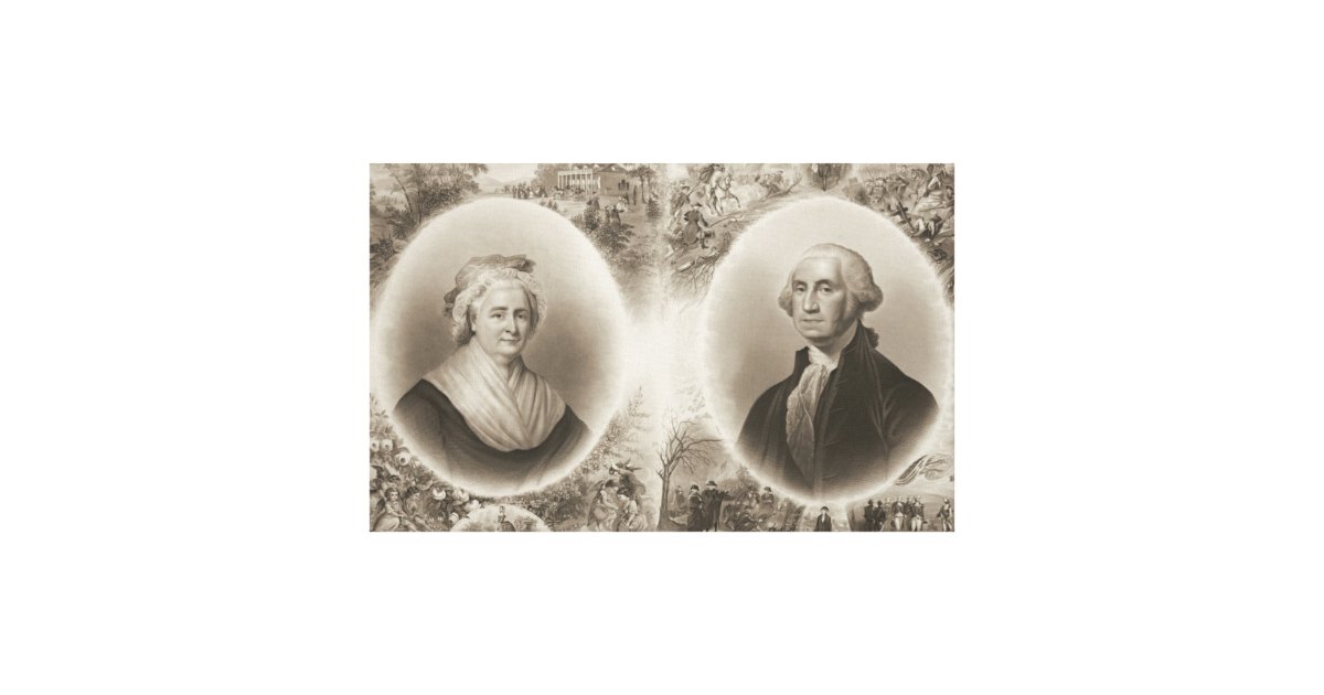 Martha and George Washington 1876 Canvas Print | Zazzle