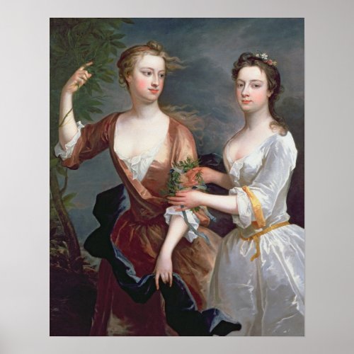 Martha and Teresa Blount 1716 Poster