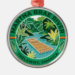 Martha Brae River Jamaica Metal Ornament