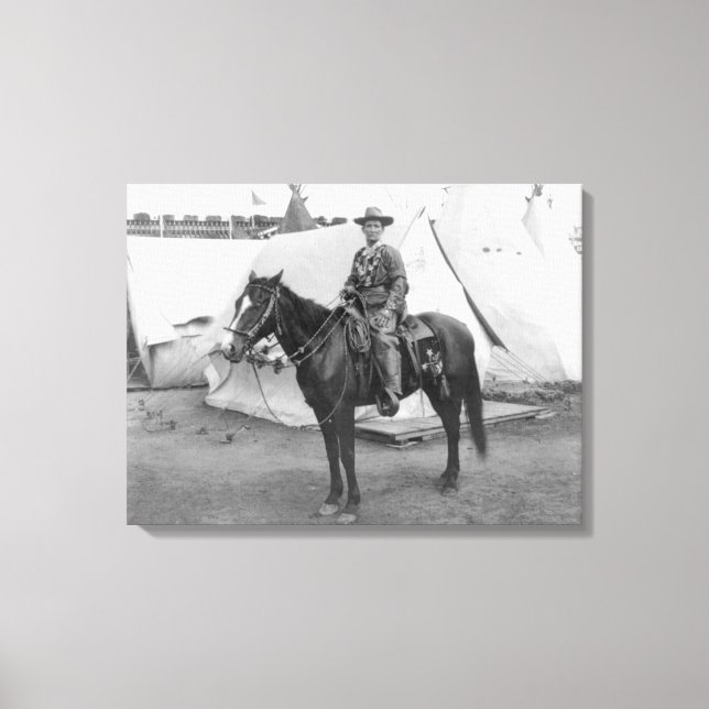 Martha Canary "Calamity Jane" on Horseback Canvas Print (Front)