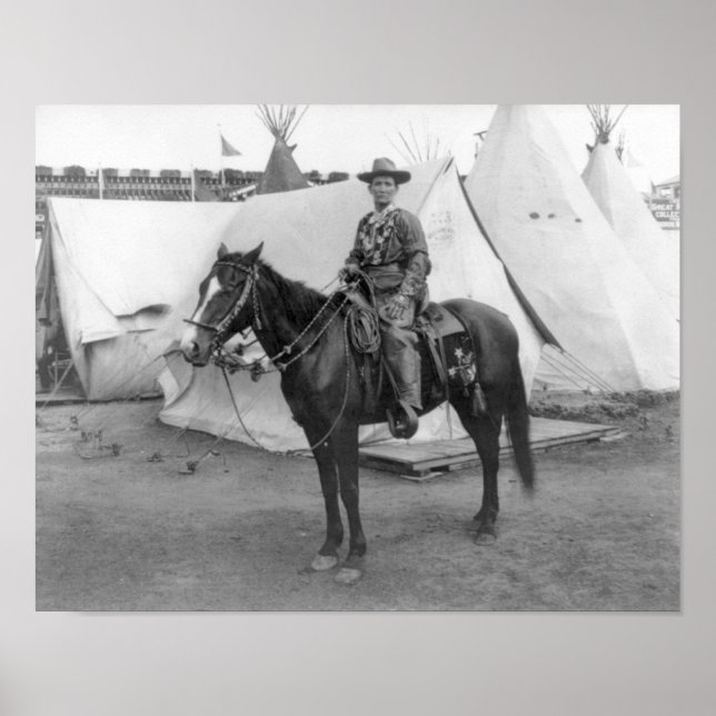 Martha Canary "Calamity Jane" on Horseback Poster (Front)