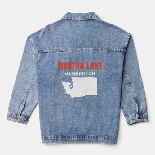 Martha Lake Washington USA State America Travel Wa Denim Jacket