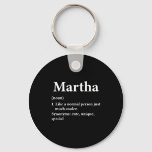 Martha Name Definition Funny D Keychain