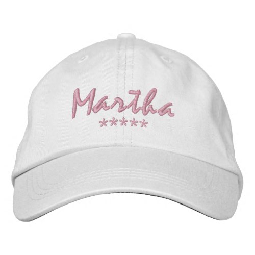 Martha Name Embroidered Baseball Cap