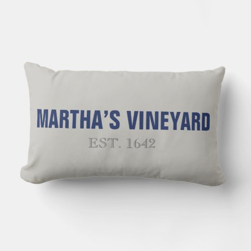 Marthas Vineyard Established 1642 Throw Pillow