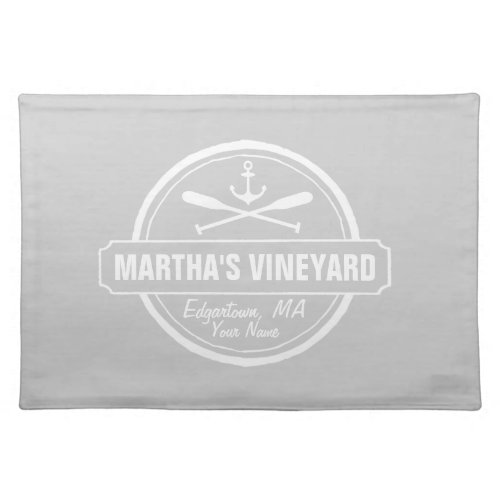 Marthas Vineyard MA custom town nautical anchor Placemat