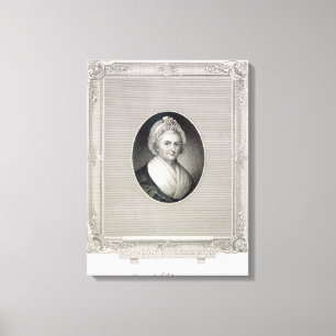 Martha Washington, engraved by James Barton Longac Canvas Print