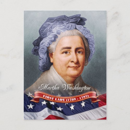 Martha Washington First Lady of the US Postcard