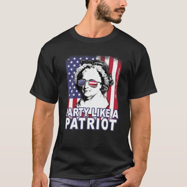 Martha Washington Party Like a Patriot Feminist 4t T-Shirt (Front)
