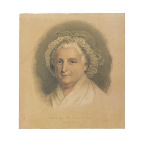 Martha Washington Portrait by Currier  Ives Notepad