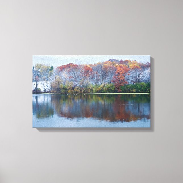 Marthaler Park Snowy Autumn Morning Canvas Print (Front)
