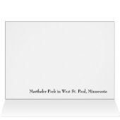 Marthaler Park Snowy Hills Cards (Inside Horizontal (Top))