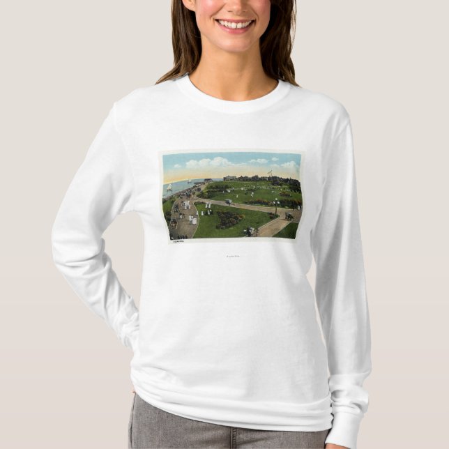 Martha's Vineyard, Aerial View of Ocean Park T-Shirt (Front)