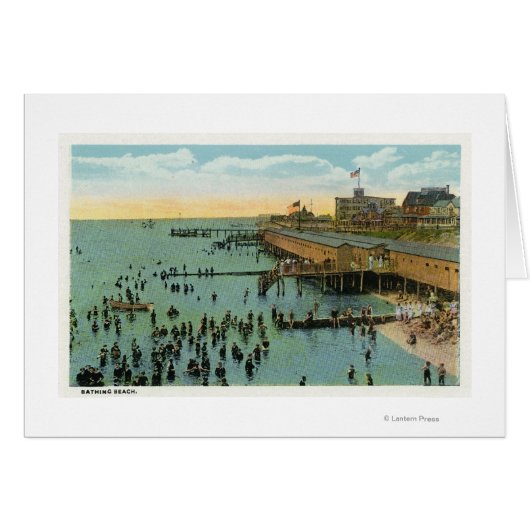 Martha's Vineyard, Aerial View of the Beach Cards (Front Horizontal)