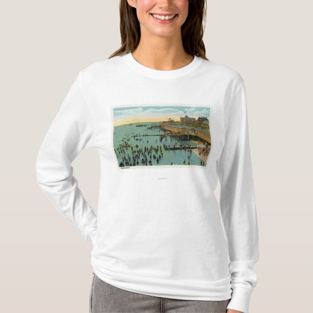 Martha's Vineyard, Aerial View of the Beach T-Shirt (Front)
