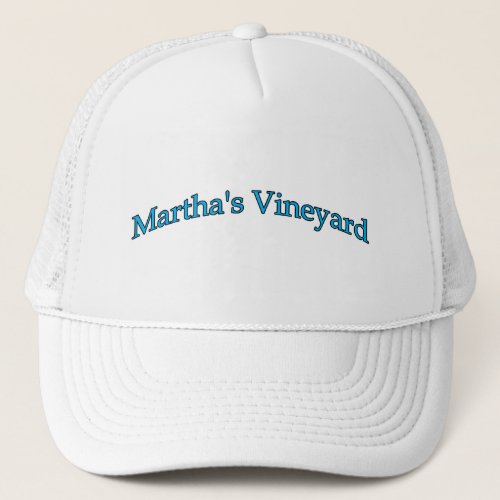 Marthas Vineyard Arch Text Trucker Hat