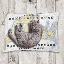 🐶⚓🐱 Martha's Vineyard Authentic Nautical  Pet Bed