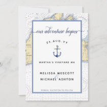 Martha's Vineyard Authentic Nautical Wedding Save The Date