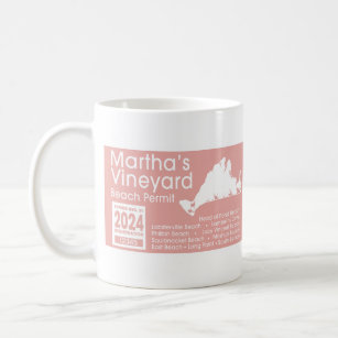 Marthas Vineyard Beach Permit 2024 Coffee Mug