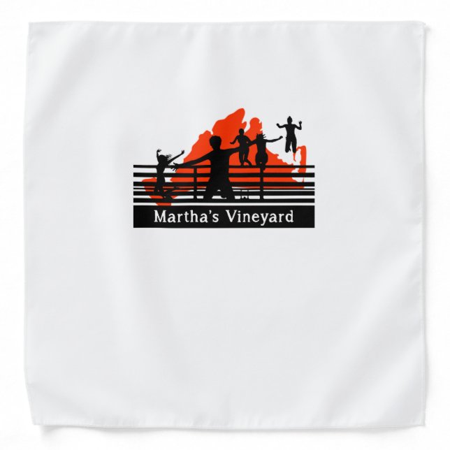 Martha's Vineyard Bridge Jump Bandana (Front)