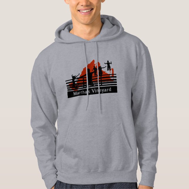 Martha's Vineyard Bridge Jump Original Design Hood Hoodie (Front)