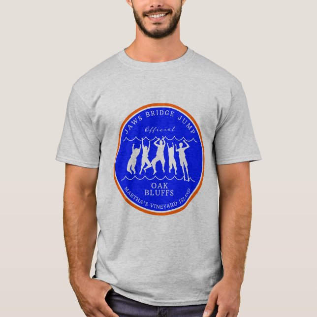 Martha's Vineyard Bridge Jump Tee Orange/Blue (Front)