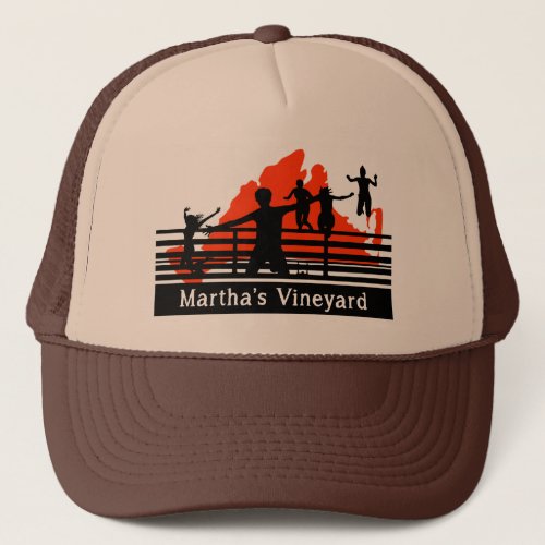 Marthas Vineyard Bridge Jump Trucker Hat 1