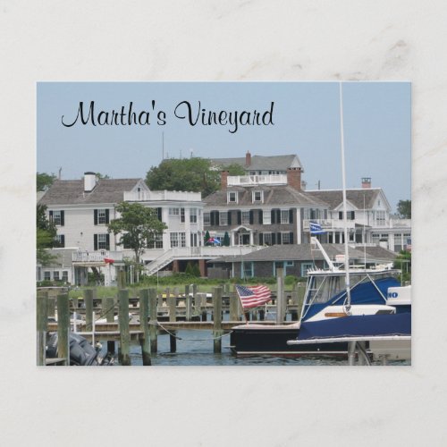 Marthas Vineyard Cape Cod Edgartown MA Post Card