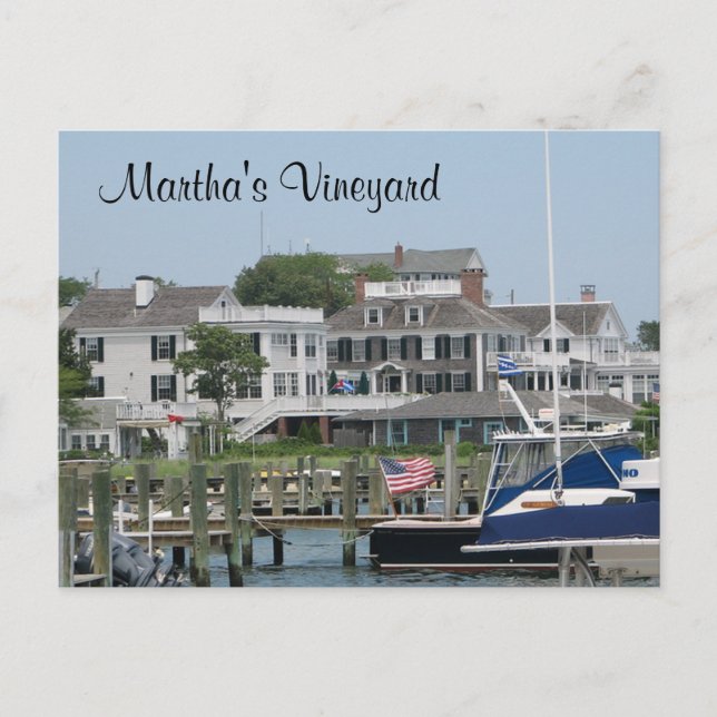 Martha's Vineyard Cape Cod, Edgartown MA Post Card (Front)