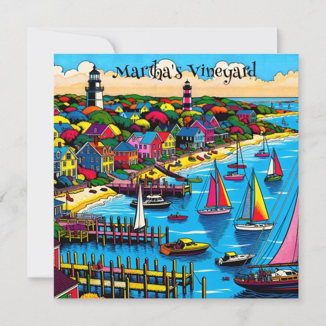 Martha's Vineyard | Colorful Abstract Art (Front)