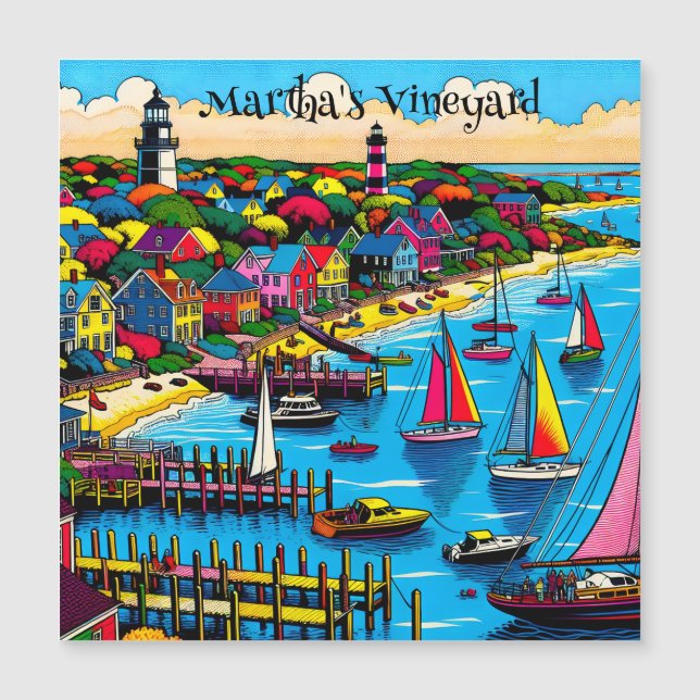 Martha's Vineyard | Colorful Abstract Art (Front)