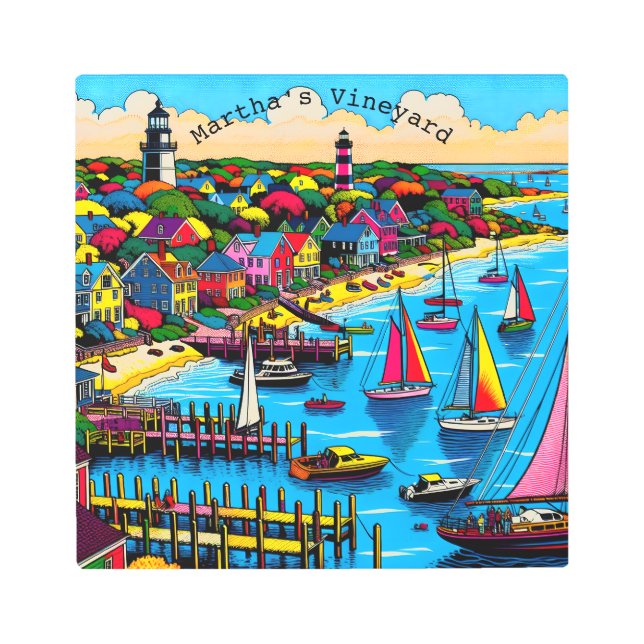 Martha's Vineyard | Colorful Abstract Art (Front)