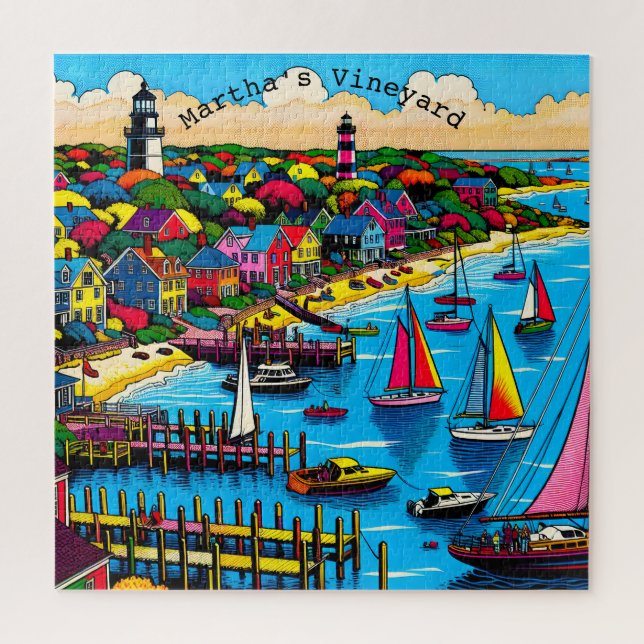 Martha's Vineyard | Colorful Abstract Art Jigsaw Puzzle (Vertical)