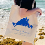 Martha's Vineyard Edgartown Navy Wedding Welcome Tote Bag<br><div class="desc">These customizable Martha's Vineyard tote bags make the perfect welcome bag for your wedding guests who are visiting beautiful Edgartown, MA. Check out all the bag sizes offered for the best fit for your welcome bag. This practical wedding favor tote bag can be used as a reusable shopping bag by...</div>