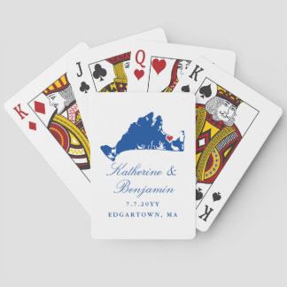 Martha's Vineyard Edgartown Wedding Favor Poker Cards