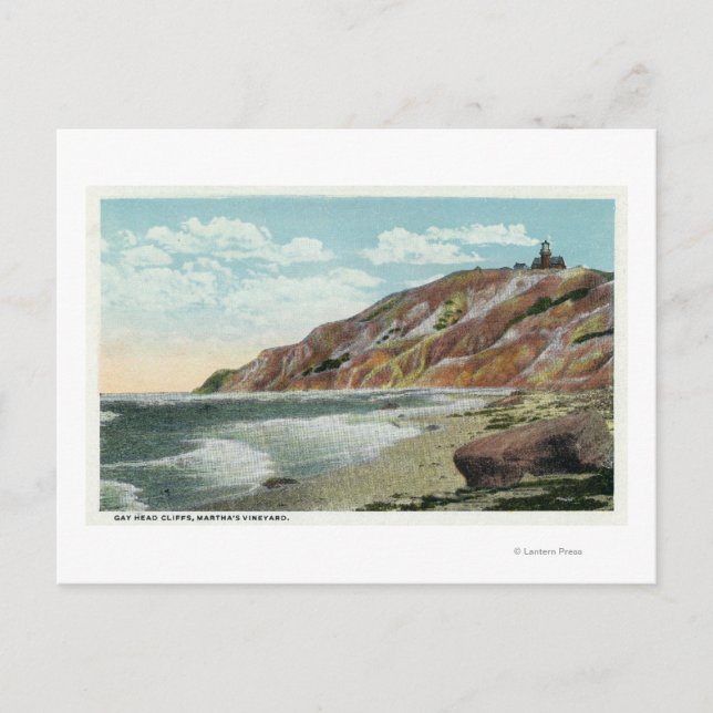 Martha's Vineyard, Gay Head Cliffs View Postcard (Front)