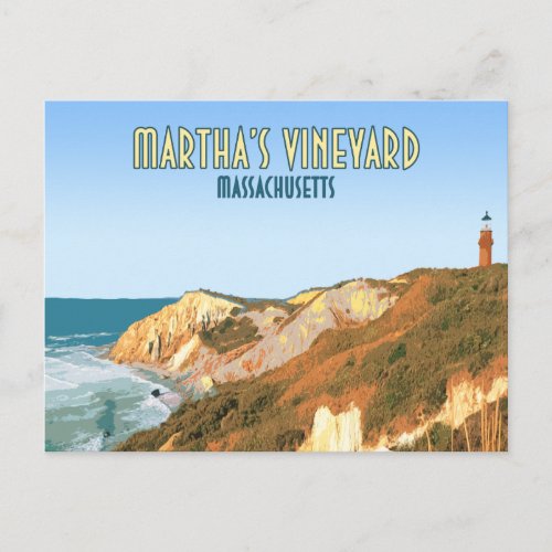 Marthas Vineyard Gay Head Lighthouse Massachusetts Postcard
