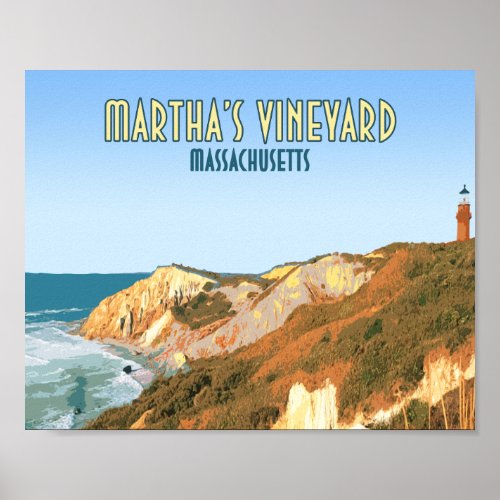 Marthas Vineyard Gay Head Lighthouse Massachusetts Poster
