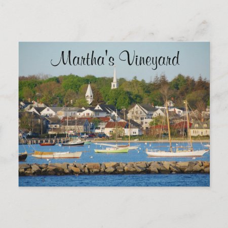 Martha's Vineyard Harbor Cape Cod Mass Post Card