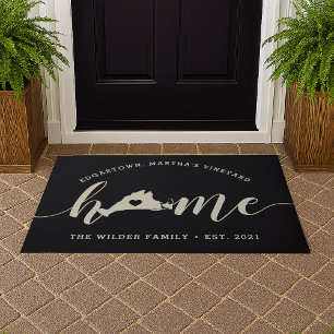 Martha's Vineyard Home Town Personalized Doormat