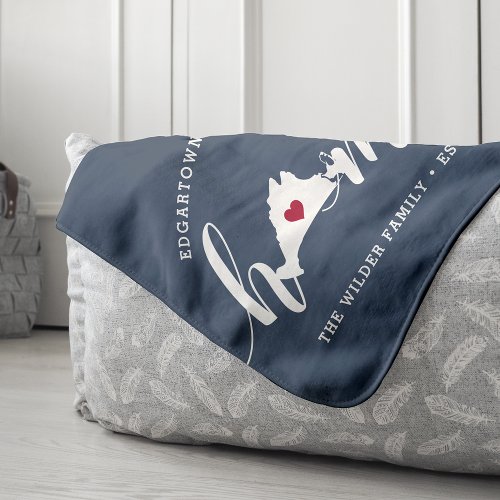 Marthas Vineyard Home Town Personalized Sherpa Blanket